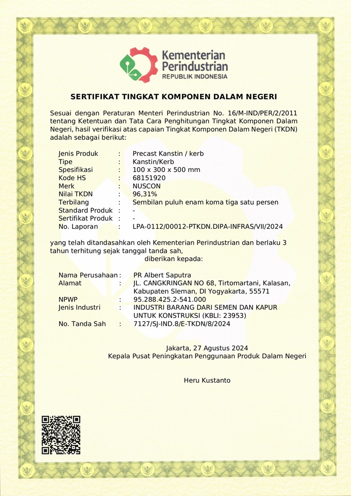 Sertifikat TKDN Kanstin